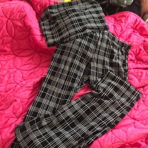 Plaid top and pant set